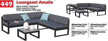 Aanbiedingen Loungeset amalia - Huismerk - Itek - Geldig van 09/06/2022 tot 03/07/2022 bij Itek