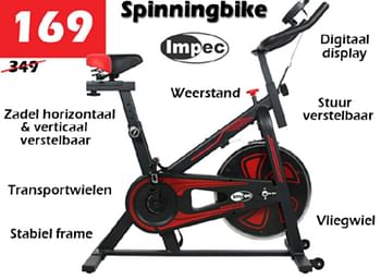 Aanbiedingen Spinningbike - Impec - Geldig van 09/06/2022 tot 03/07/2022 bij Itek