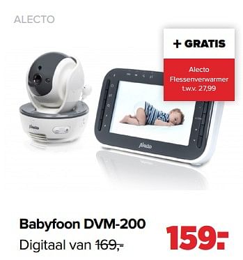 Aanbiedingen Alecto babyfoon dvm-200 digitaal - Alecto - Geldig van 13/06/2022 tot 02/07/2022 bij Baby-Dump