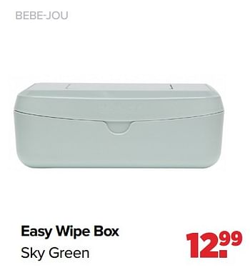 Aanbiedingen Bebe-jou easy wipe box sky green - Bebe-jou - Geldig van 13/06/2022 tot 02/07/2022 bij Baby-Dump