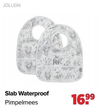 Aanbiedingen Jollein slab waterproof pimpelmees - Jollein - Geldig van 13/06/2022 tot 02/07/2022 bij Baby-Dump
