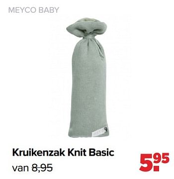 Aanbiedingen Meyco baby kruikenzak knit basic - Meyco - Geldig van 13/06/2022 tot 02/07/2022 bij Baby-Dump