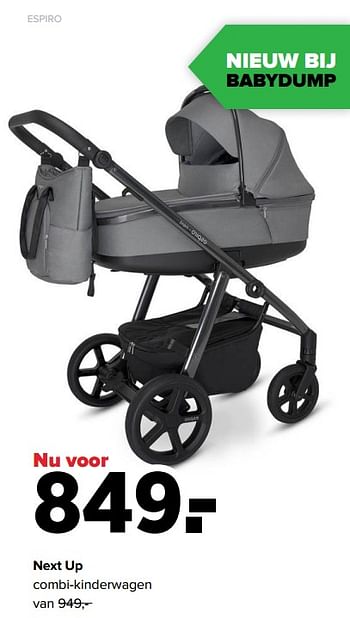 Aanbiedingen Espiro next up combi-kinderwagen - Espiro - Geldig van 13/06/2022 tot 02/07/2022 bij Baby-Dump