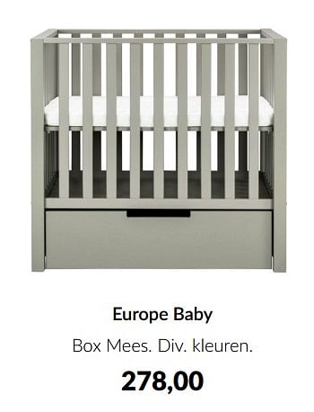 Aanbiedingen Europe baby box mees - Europe baby - Geldig van 14/06/2022 tot 18/07/2022 bij Babypark