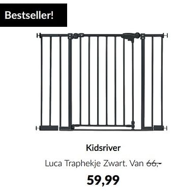 Aanbiedingen Kidsriver luca traphekje zwart - Kidsriver - Geldig van 14/06/2022 tot 18/07/2022 bij Babypark