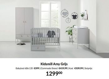 Aanbiedingen Kidsmill amy grijs - Kidsmill - Geldig van 14/06/2022 tot 18/07/2022 bij Babypark