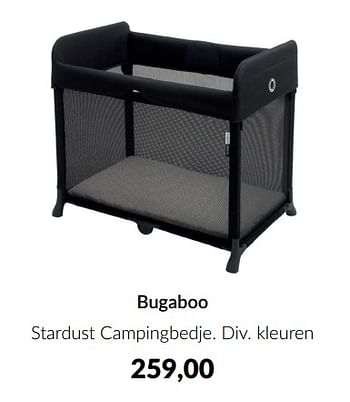 Aanbiedingen Bugaboo stardust campingbedje - Bugaboo - Geldig van 14/06/2022 tot 18/07/2022 bij Babypark