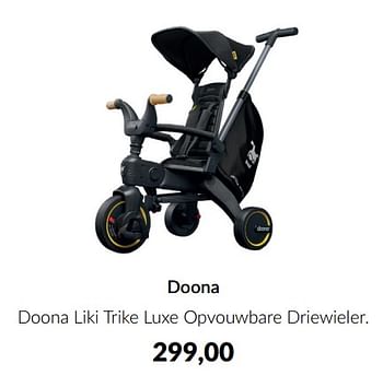 Aanbiedingen Doona doona liki trike luxe opvouwbare driewieler - Doona - Geldig van 14/06/2022 tot 18/07/2022 bij Babypark