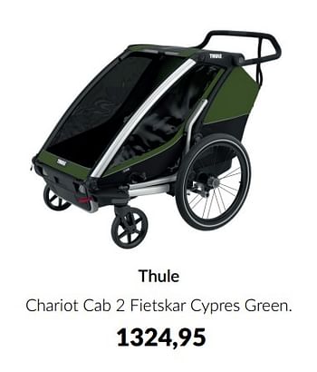 Aanbiedingen Thule chariot cab 2 fietskar cypres green - Thule - Geldig van 14/06/2022 tot 18/07/2022 bij Babypark