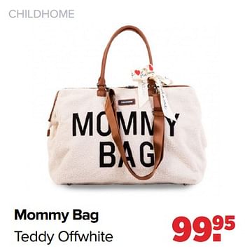 Aanbiedingen Childhome mommy bag teddy offwhite - Childhome - Geldig van 13/06/2022 tot 02/07/2022 bij Baby-Dump