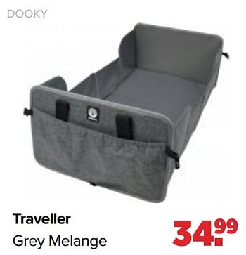 Aanbiedingen Dooky traveller grey melange - Dooky - Geldig van 13/06/2022 tot 02/07/2022 bij Baby-Dump