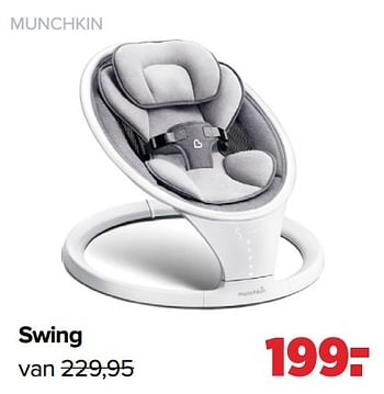 Aanbiedingen Munchkin swing - Munchkin - Geldig van 13/06/2022 tot 02/07/2022 bij Baby-Dump