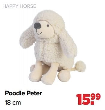 Aanbiedingen Happy horse poodle peter - Happy Horse - Geldig van 13/06/2022 tot 02/07/2022 bij Baby-Dump