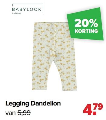 Aanbiedingen Legging dandelion - Baby look - Geldig van 13/06/2022 tot 02/07/2022 bij Baby-Dump