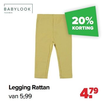 Aanbiedingen Legging rattan - Baby look - Geldig van 13/06/2022 tot 02/07/2022 bij Baby-Dump