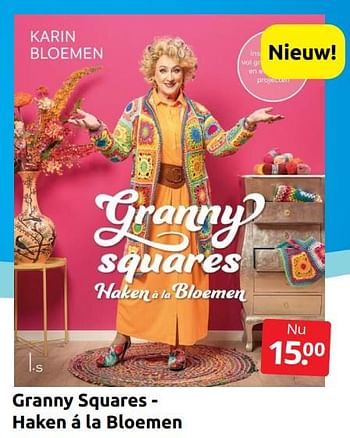 Aanbiedingen Granny squares - haken á la bloemen - Huismerk - Boekenvoordeel - Geldig van 18/06/2022 tot 26/06/2022 bij Boekenvoordeel