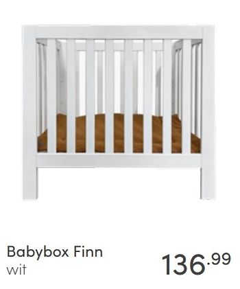 Aanbiedingen Babybox finn wit - Huismerk - Baby &amp; Tiener Megastore - Geldig van 19/06/2022 tot 25/06/2022 bij Baby & Tiener Megastore