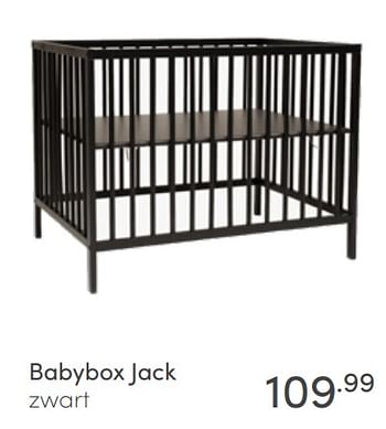 Aanbiedingen Babybox jack zwart - Huismerk - Baby &amp; Tiener Megastore - Geldig van 19/06/2022 tot 25/06/2022 bij Baby & Tiener Megastore