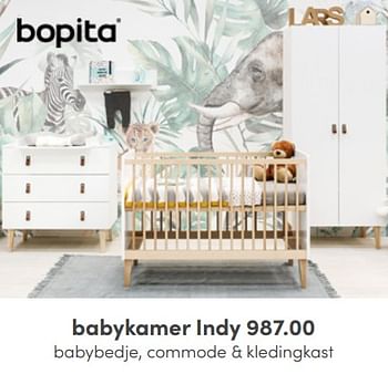 Aanbiedingen Babykamer indy - Bopita - Geldig van 19/06/2022 tot 25/06/2022 bij Baby & Tiener Megastore