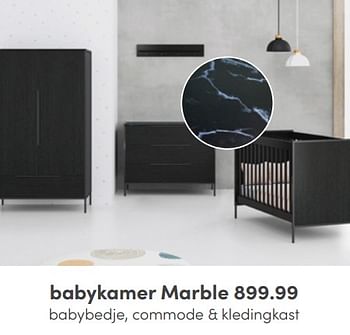 Aanbiedingen Babykamer marble - Huismerk - Baby &amp; Tiener Megastore - Geldig van 19/06/2022 tot 25/06/2022 bij Baby & Tiener Megastore