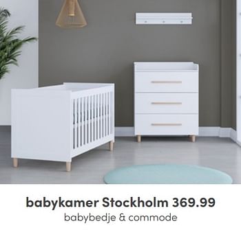 Aanbiedingen Babykamer stockholm - Huismerk - Baby &amp; Tiener Megastore - Geldig van 19/06/2022 tot 25/06/2022 bij Baby & Tiener Megastore