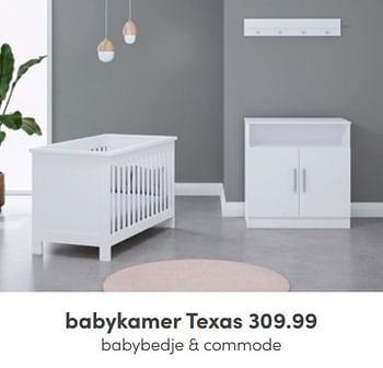 Aanbiedingen Babykamer texas - Huismerk - Baby &amp; Tiener Megastore - Geldig van 19/06/2022 tot 25/06/2022 bij Baby & Tiener Megastore