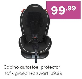 Aanbiedingen Cabino autostoel protector isofix - Cabino - Geldig van 19/06/2022 tot 25/06/2022 bij Baby & Tiener Megastore