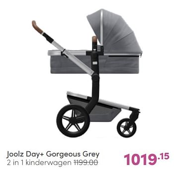 Aanbiedingen Joolz day+ gorgeous grey 2 in 1 kinderwagen - Joolz - Geldig van 19/06/2022 tot 25/06/2022 bij Baby & Tiener Megastore