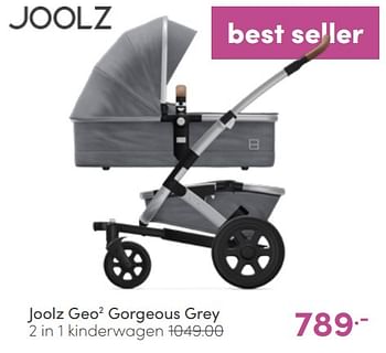 Aanbiedingen Joolz geo2 gorgeous grey 2 in 1 kinderwagen - Joolz - Geldig van 19/06/2022 tot 25/06/2022 bij Baby & Tiener Megastore