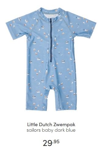 Aanbiedingen Little dutch zwempak sailors baby dark blue - Little Dutch - Geldig van 19/06/2022 tot 25/06/2022 bij Baby & Tiener Megastore