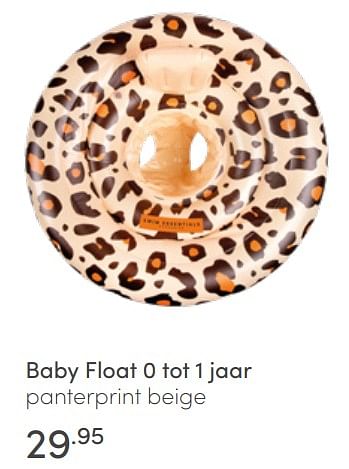 Aanbiedingen Baby float panterprint beige - Swim Essentials - Geldig van 19/06/2022 tot 25/06/2022 bij Baby & Tiener Megastore