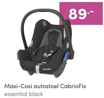Aanbiedingen Maxi-cosi autostoel cabriofix essential black - Maxi-cosi - Geldig van 19/06/2022 tot 25/06/2022 bij Baby & Tiener Megastore
