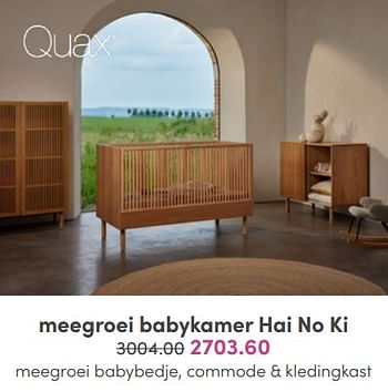 Aanbiedingen Meegroei babykamer hai no ki - Quax - Geldig van 19/06/2022 tot 25/06/2022 bij Baby & Tiener Megastore