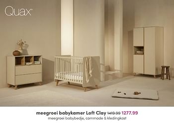 Aanbiedingen Meegroei babykamer loft clay - Quax - Geldig van 19/06/2022 tot 25/06/2022 bij Baby & Tiener Megastore