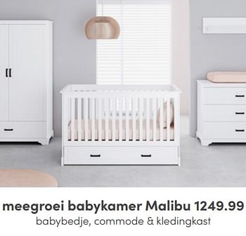 Aanbiedingen Meegroei babykamer malibu - Huismerk - Baby &amp; Tiener Megastore - Geldig van 19/06/2022 tot 25/06/2022 bij Baby & Tiener Megastore