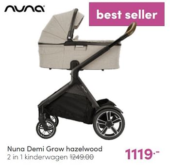 Aanbiedingen Nuna demi grow hazelwood 2 in 1 kinderwagen - Nuna - Geldig van 19/06/2022 tot 25/06/2022 bij Baby & Tiener Megastore