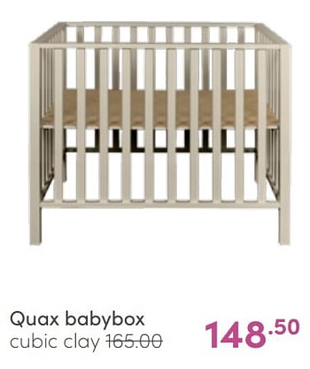 Aanbiedingen Quax babybox cubic clay - Quax - Geldig van 19/06/2022 tot 25/06/2022 bij Baby & Tiener Megastore
