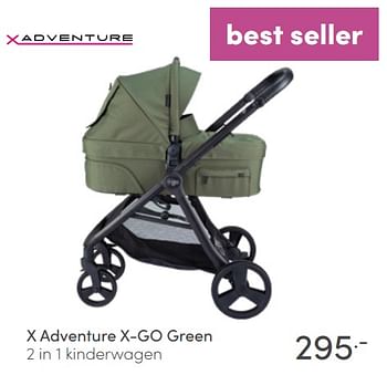 Aanbiedingen X adventure x-go green 2 in 1 kinderwagen - Xadventure - Geldig van 19/06/2022 tot 25/06/2022 bij Baby & Tiener Megastore