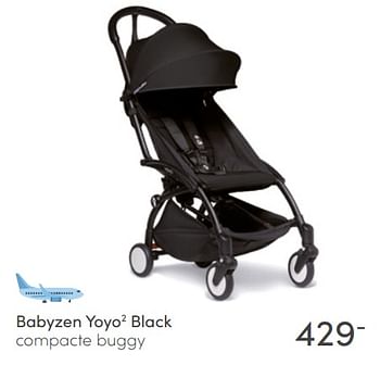 Aanbiedingen Babyzen yoyo2 black compacte buggy - Babyzen - Geldig van 19/06/2022 tot 25/06/2022 bij Baby & Tiener Megastore