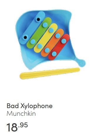 Aanbiedingen Bad xylophone munchkin - Munchkin - Geldig van 19/06/2022 tot 25/06/2022 bij Baby & Tiener Megastore