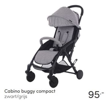 Aanbiedingen Cabino buggy compact zwart-grijs - Cabino - Geldig van 19/06/2022 tot 25/06/2022 bij Baby & Tiener Megastore