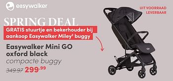 Aanbiedingen Easywalker mini go oxford black compacte buggy - Easywalker - Geldig van 19/06/2022 tot 25/06/2022 bij Baby & Tiener Megastore