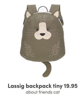 Aanbiedingen Lassig backpack tiny about friends cat - Lassig - Geldig van 19/06/2022 tot 25/06/2022 bij Baby & Tiener Megastore