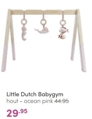 Aanbiedingen Little dutch babygym hout - ocean pink - Little Dutch - Geldig van 19/06/2022 tot 25/06/2022 bij Baby & Tiener Megastore