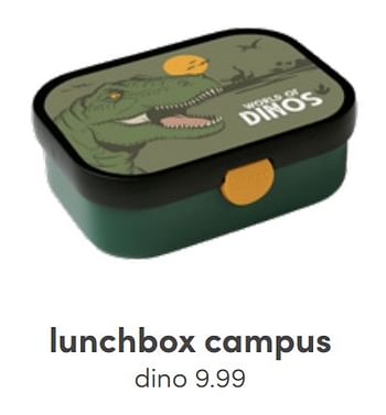 Aanbiedingen Lunchbox campus dino - Mepal - Geldig van 19/06/2022 tot 25/06/2022 bij Baby & Tiener Megastore