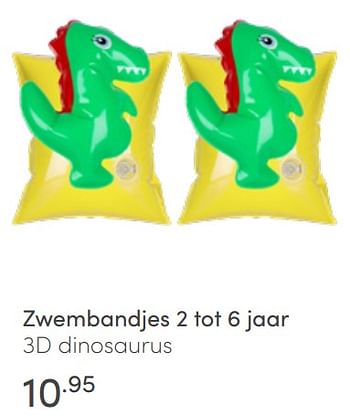 Aanbiedingen Zwembandjes 3d dinosaurus - Swim Essentials - Geldig van 19/06/2022 tot 25/06/2022 bij Baby & Tiener Megastore