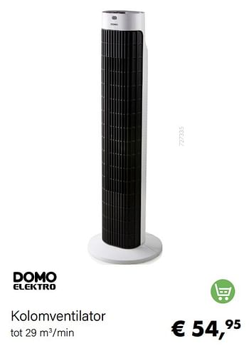 Aanbiedingen Domo elektro kolomventilator - Domo elektro - Geldig van 15/06/2022 tot 31/08/2022 bij Multi Bazar