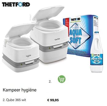 Aanbiedingen Kampeer hygiëne qube 365 wit - Thetford - Geldig van 15/06/2022 tot 31/08/2022 bij Multi Bazar