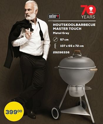 Aanbiedingen Houtskoolbarbecue master touch - Weber - Geldig van 17/06/2022 tot 22/07/2022 bij Supra Bazar