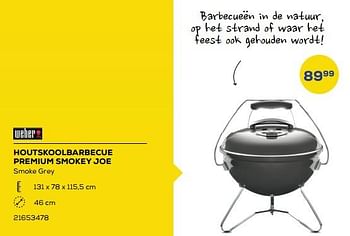 Aanbiedingen Houtskoolbarbecue premium smokey joe - Weber - Geldig van 17/06/2022 tot 22/07/2022 bij Supra Bazar